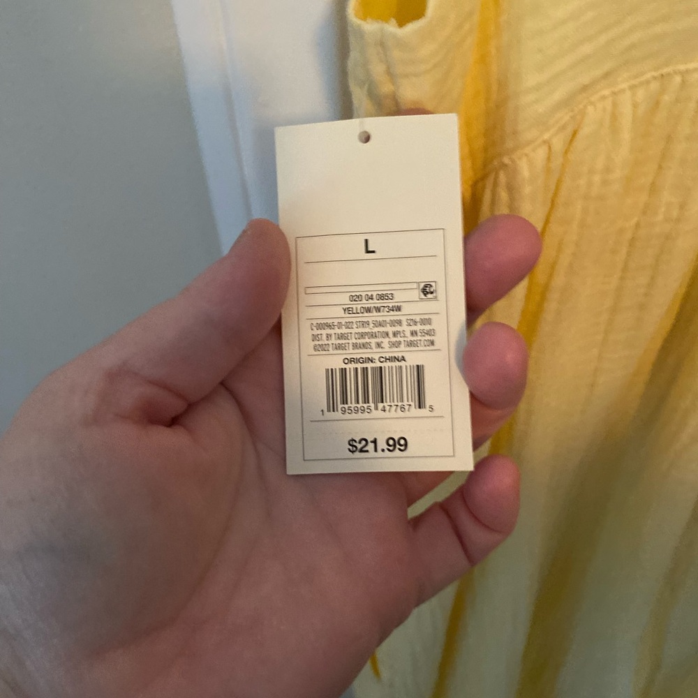 Yellow Sleeveless Summer Lounge Dress - Picture 2 of 3